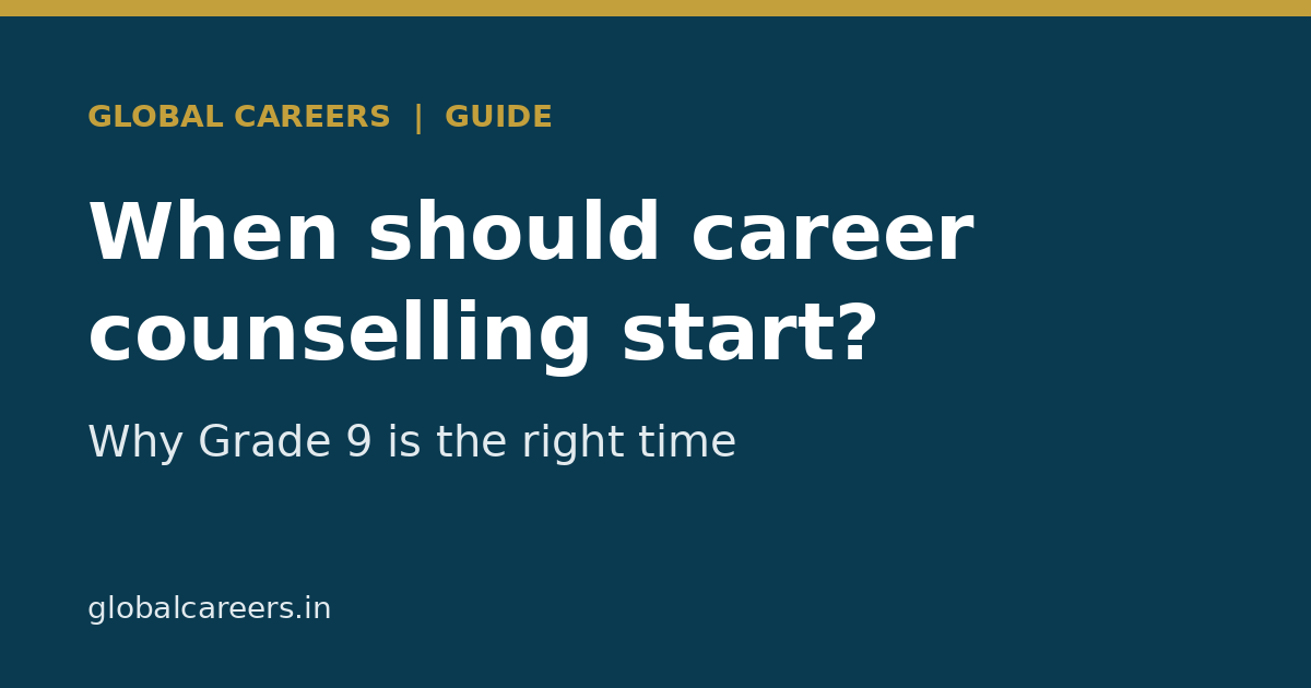 Guide: when should career counselling start